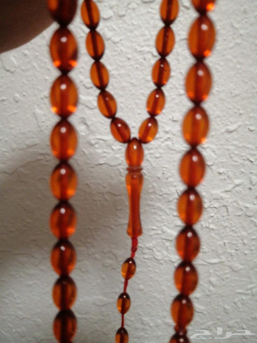 سبحة كهرمان لون نحاسي صافي (جديدة).64446297625089113