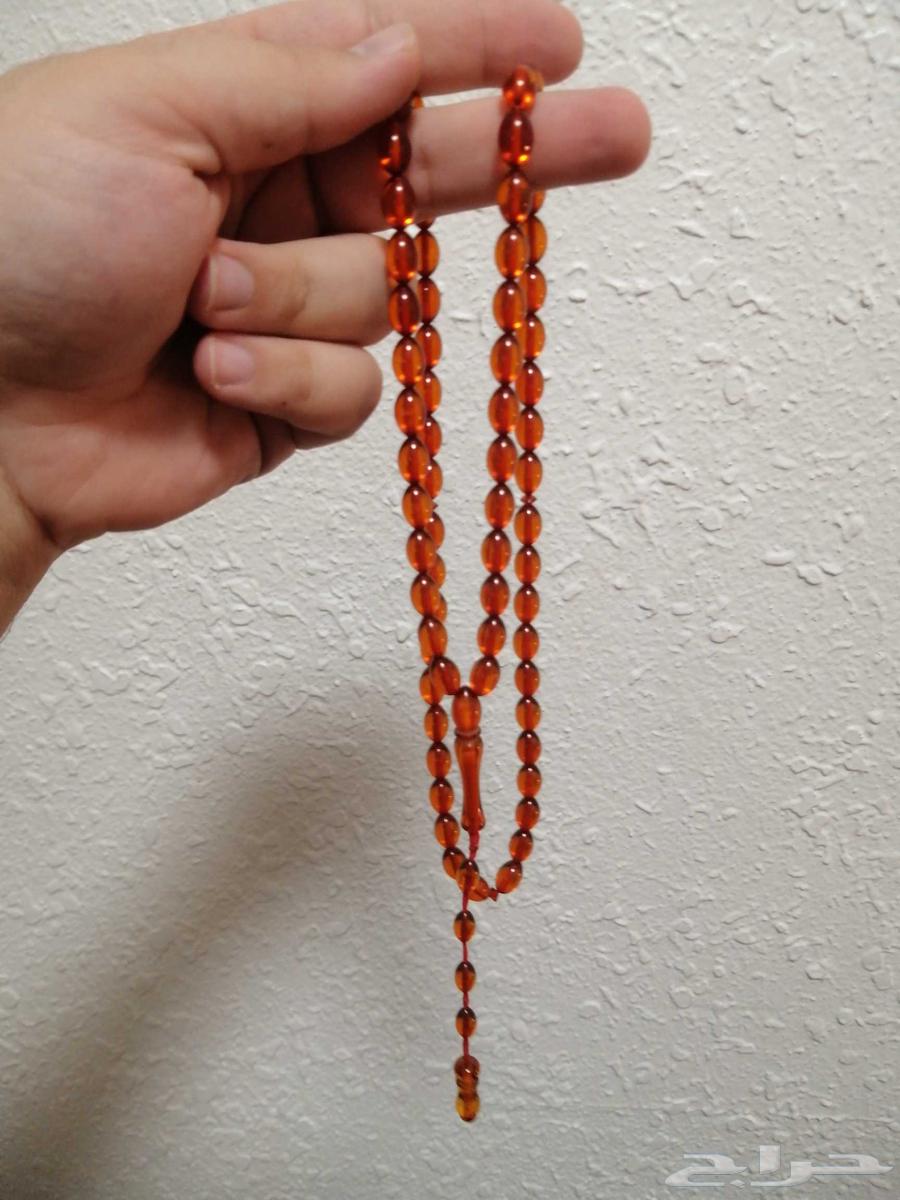 سبحة كهرمان لون نحاسي صافي (جديدة).64446297625089111