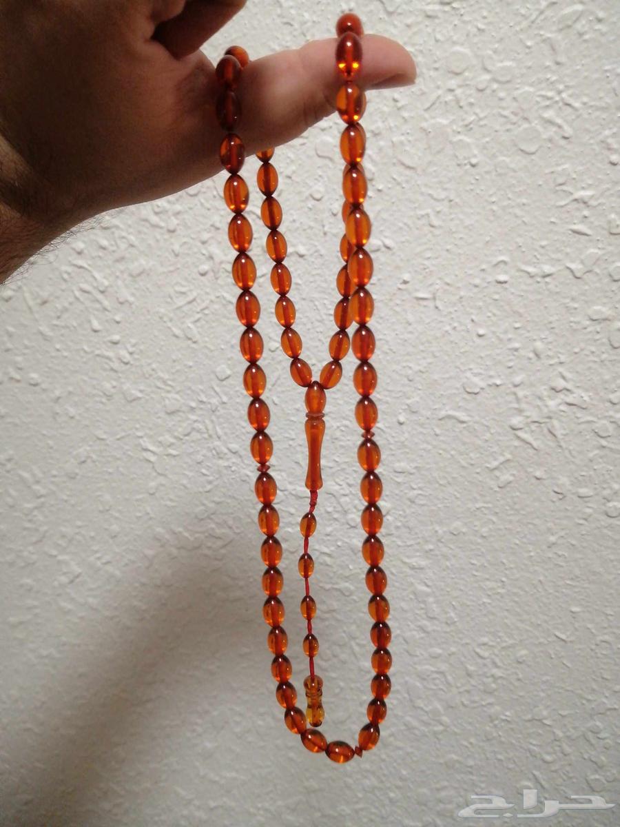 سبحة كهرمان لون نحاسي صافي (جديدة).64446297625089112
