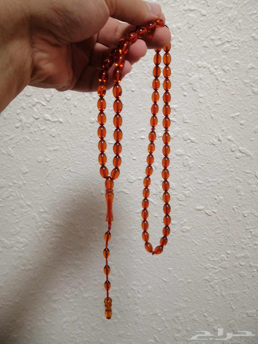 سبحة كهرمان لون نحاسي صافي (جديدة).64446297625089110