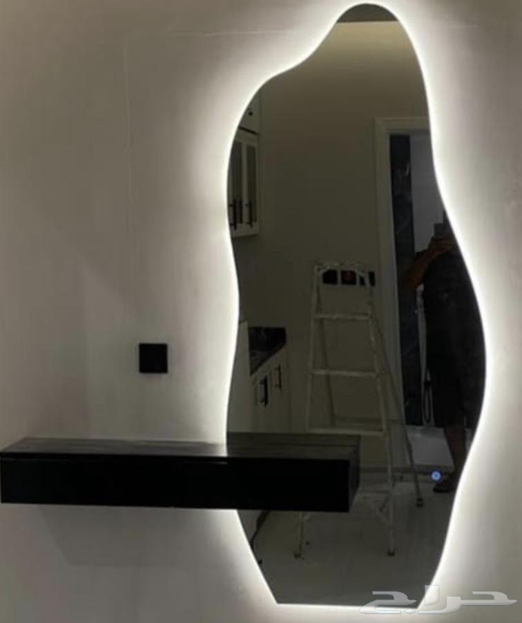 Ready-made decorative mirrors with lighting and touch switch64445201377409110