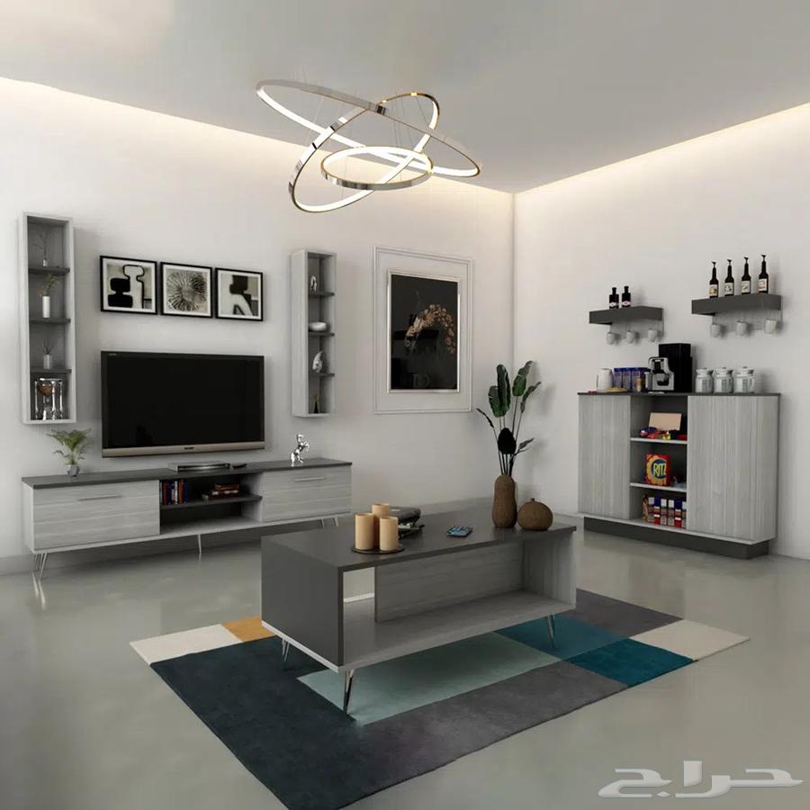 Modern Gray Two-Tone Table Set64456927167875110