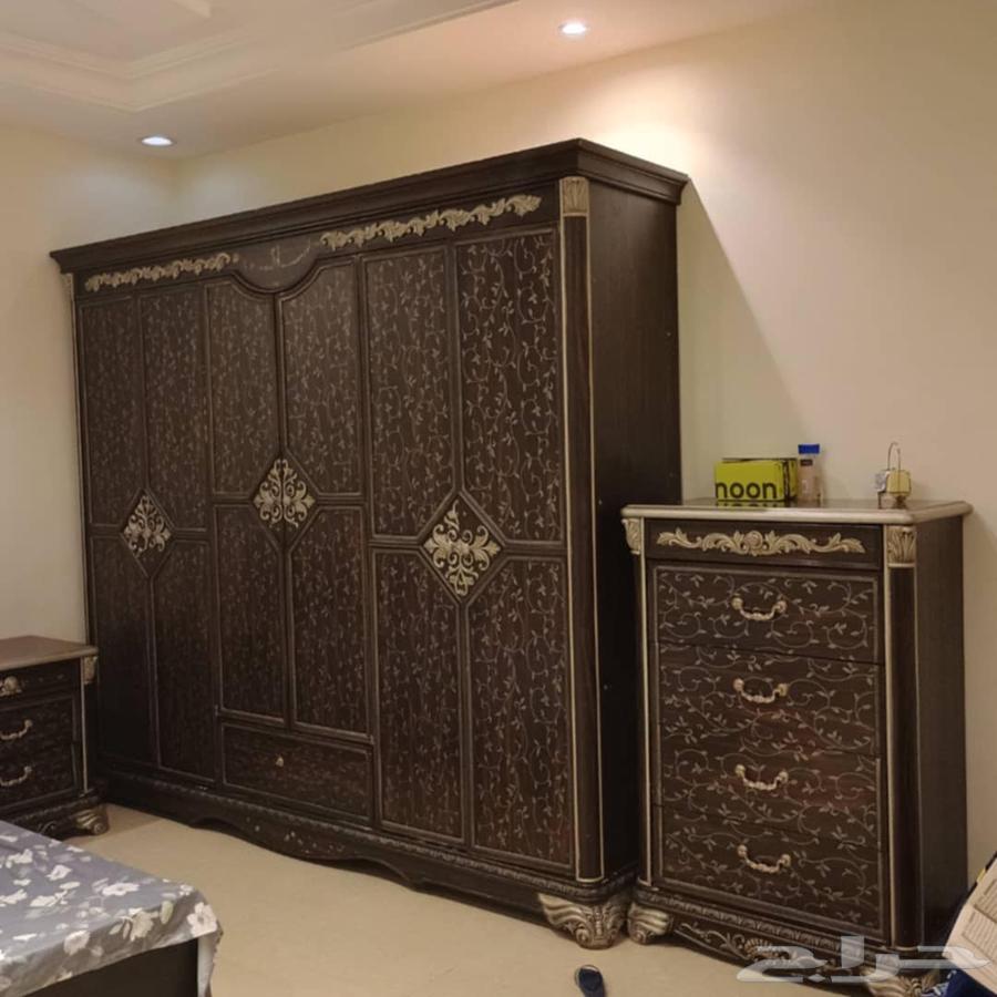 غرفه نوم سرير دولاب 2 كومدين 1جزامة64452455980034112
