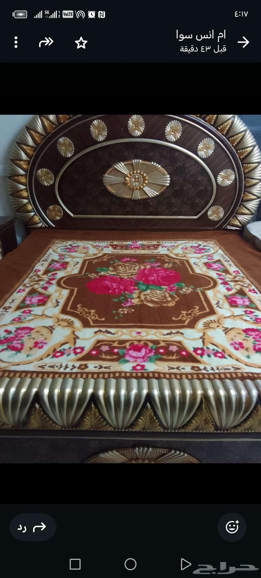 Complete bedroom set with bed, wardrobe, military closet, 2 nightstands, and dressing table for 90064455454584193111