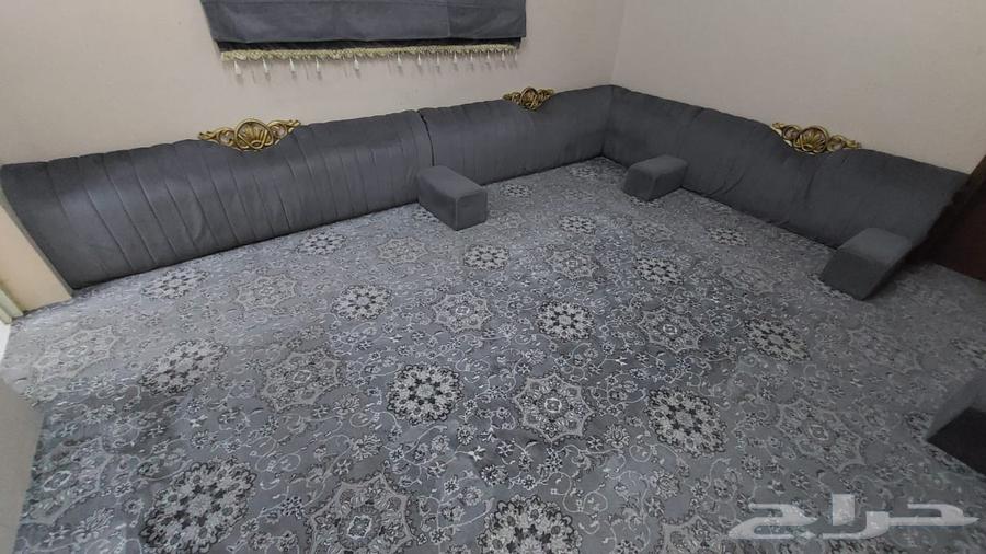 Full Floor Council Session 5 Sofas with 5 Poufs with Curtain with Carpet64451042605313111