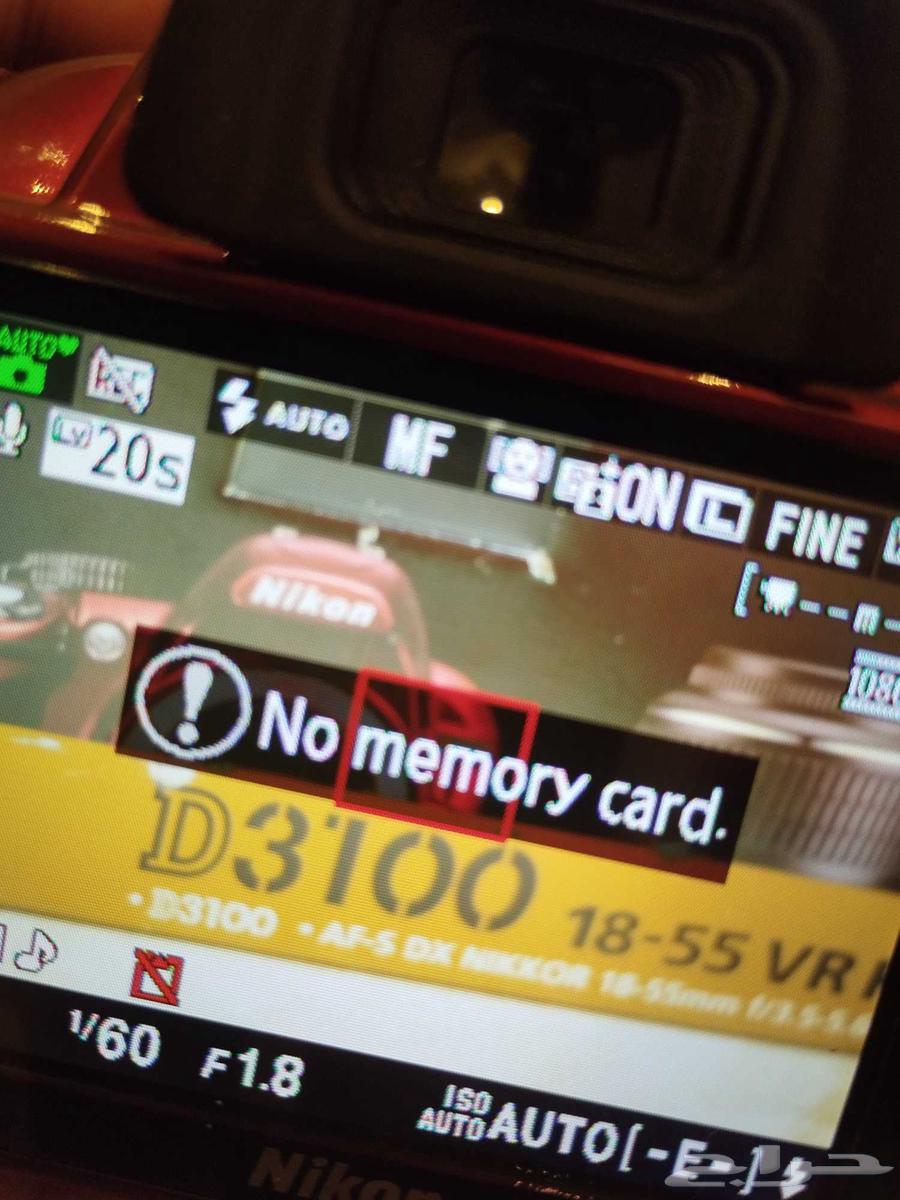 كاميرا نيكون D3100 بحاله الوكاله64451325017603112