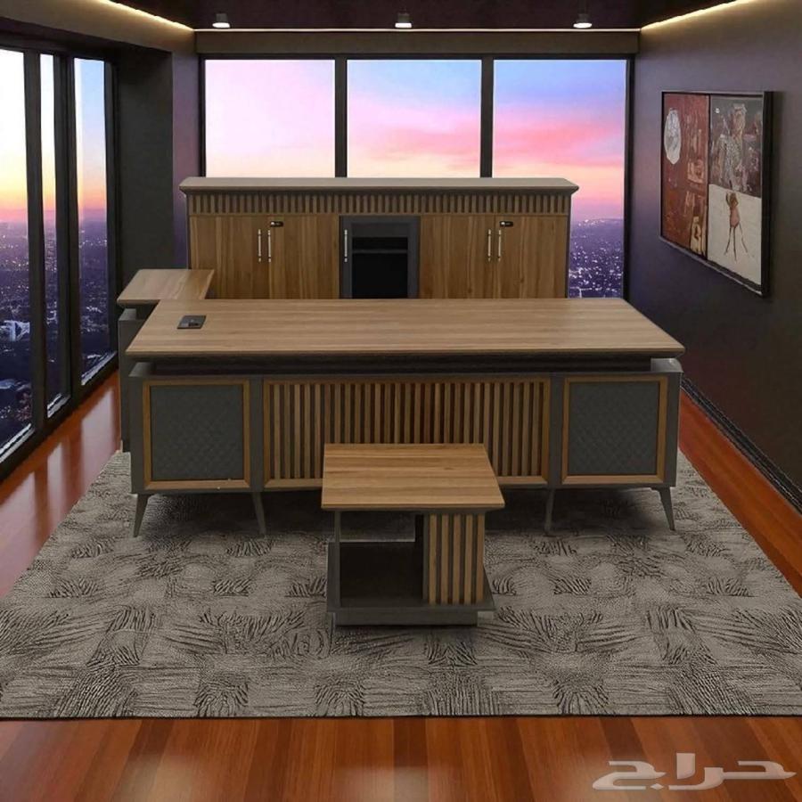 عندنا اثاث المكتبي جديد متوفر للبيع سعر جمله مكتب مدير فخم64455154168195110