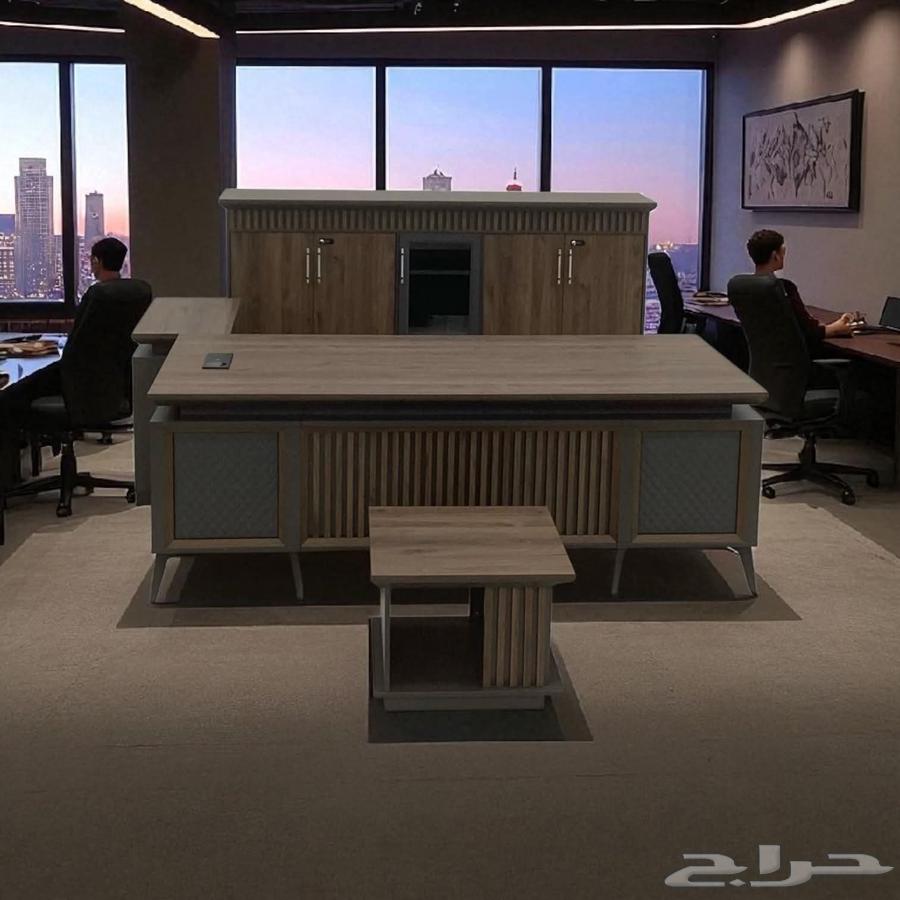 عندنا اثاث المكتبي جديد متوفر للبيع سعر جمله مكتب مدير فخم64455154168195111
