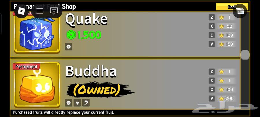 حساب روبلوكس بلوكس فروت.64453380386179114