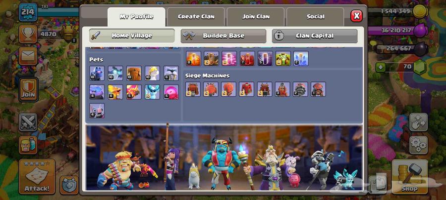 حساب تاون هول 17 ماكس للبيع(انباع)64452306372866113