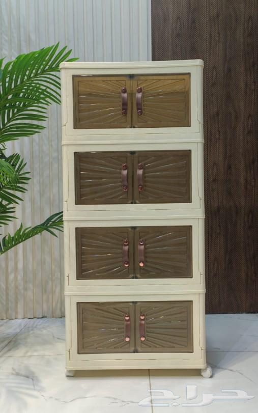Plastic storage cabinet with covers, 3-tier, 4-tier, and 5-tier64413167035650114
