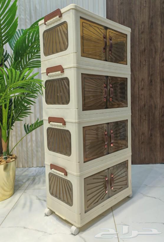 Plastic storage cabinet with covers, 3-tier, 4-tier, and 5-tier64413167035650113