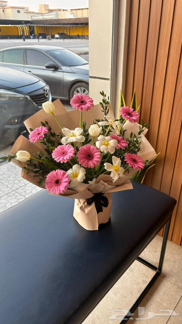 باقة ورد بوكيه ورد طبيعي بالجمله الورده ب 3 ريال64450624873729110