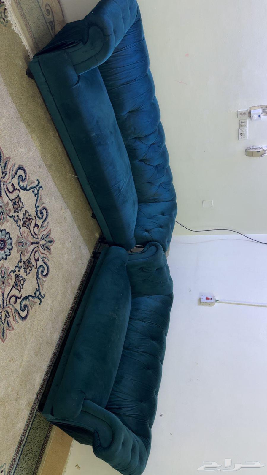 كنب نضيف مخمل 2 قطعه فقط تواصل واتس64453600085633111