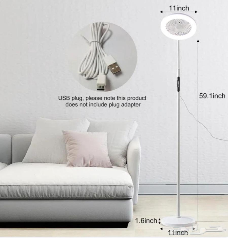 DLC Brand Fan and Light Stand with Remote Control, USB Port, Three Color Modes64458229316994111