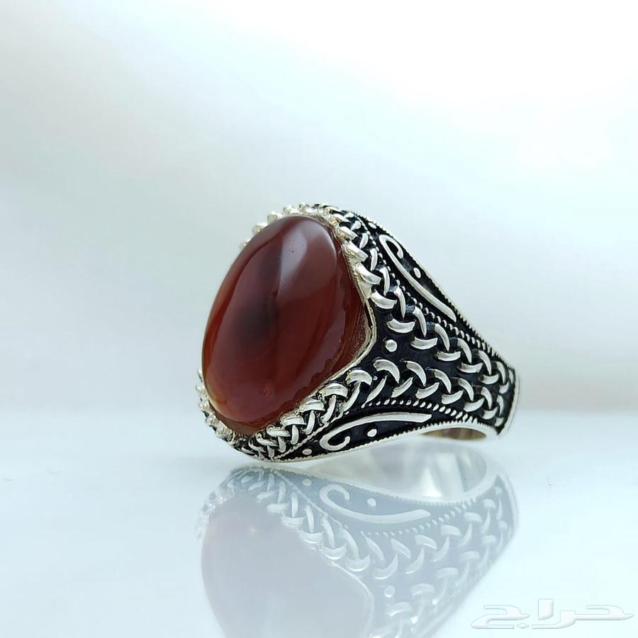مزاد - خاتم عقيق يماني كبدي اصلي64459050349059110