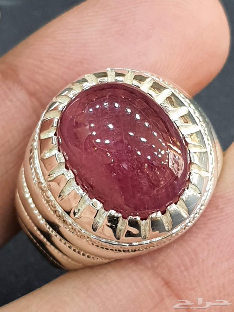 خاتم ياقوت افريقي كابشون قبه64461450162562110