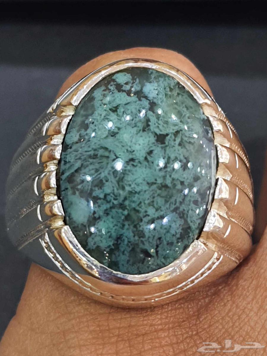 خاتم نوادر العقيق اليماني الطحلبي64461471900803112