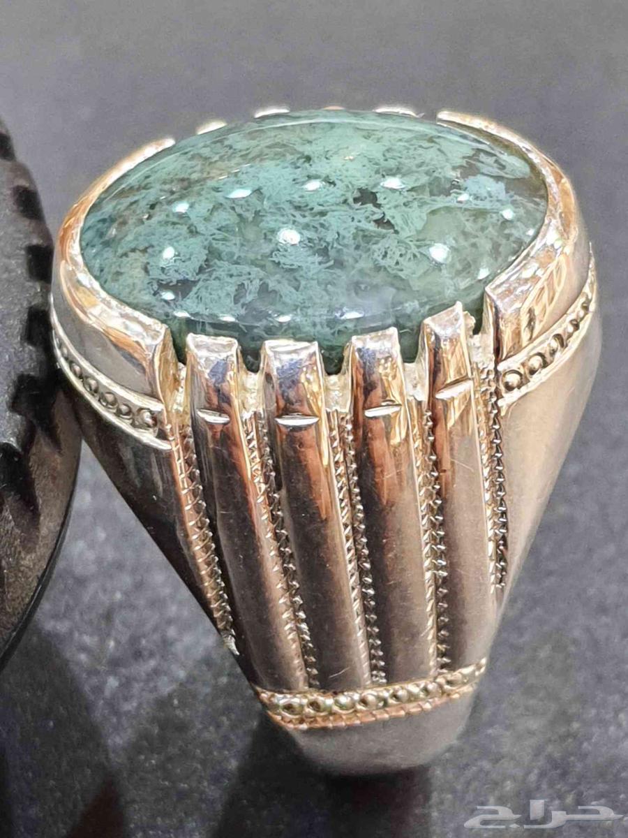 خاتم نوادر العقيق اليماني الطحلبي64461471900803111