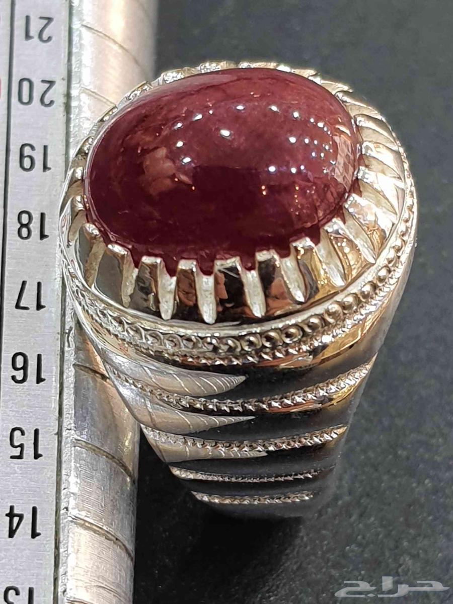 خاتم ياقوت افريقي كابشون قبه64461450162562114