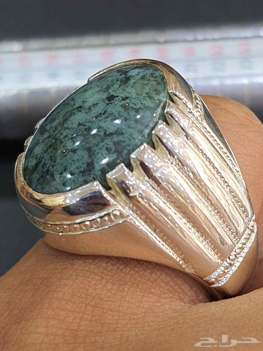 خاتم نوادر العقيق اليماني الطحلبي64461471900803113