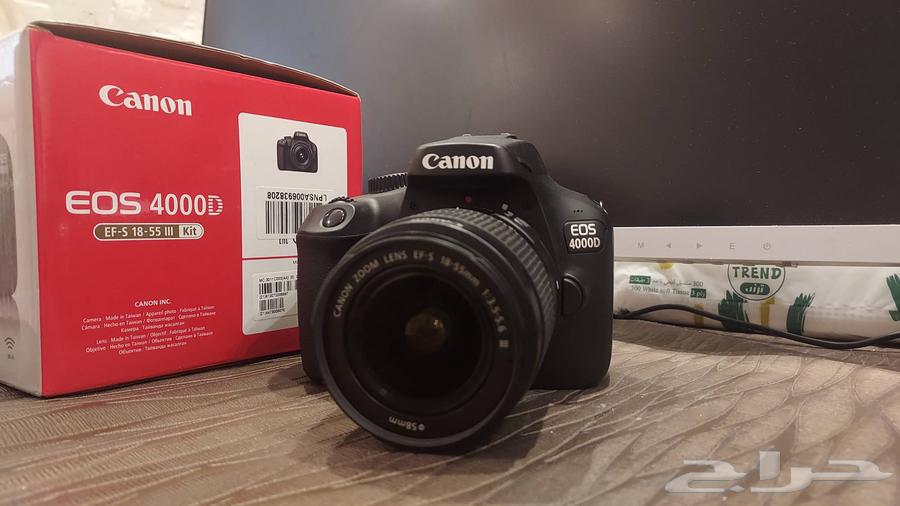كانون دي إس إل آر 4000د مع عدسة 18-55 مم f3.5-5.6 مع البا الأصلية64463156110722112