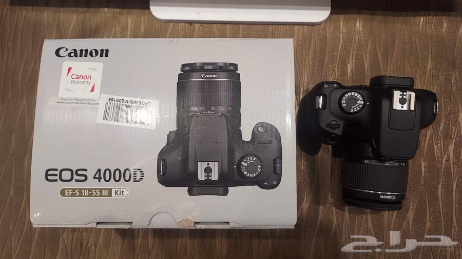 كانون دي إس إل آر 4000د مع عدسة 18-55 مم f3.5-5.6 مع البا الأصلية64463156110722110