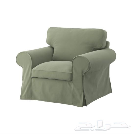 كنبة ايكيا أخضر زيتوني 2 قطعه64462665220355110