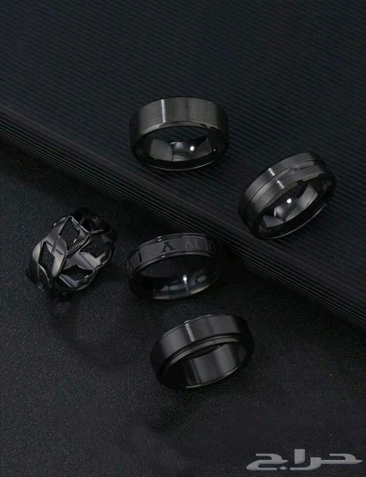 5خواتم بللون الاسود مقاس 1164461158753923110