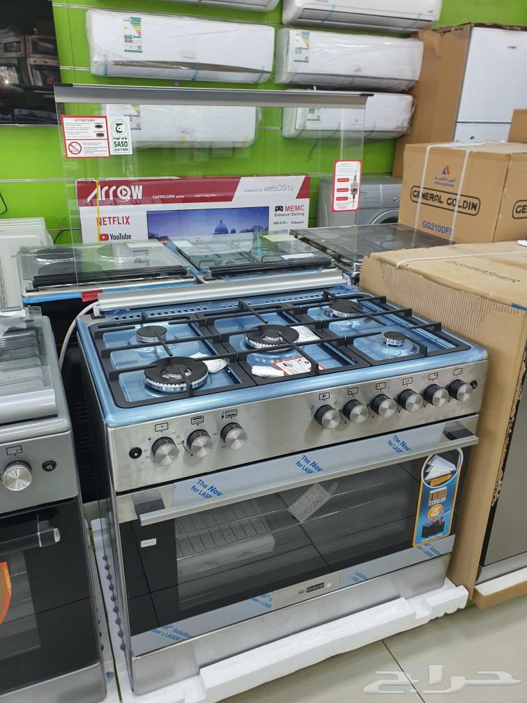 5-burner gas oven with 2 large burners, 2 fans, 3 layers of Italian glass assembly64441745777666111