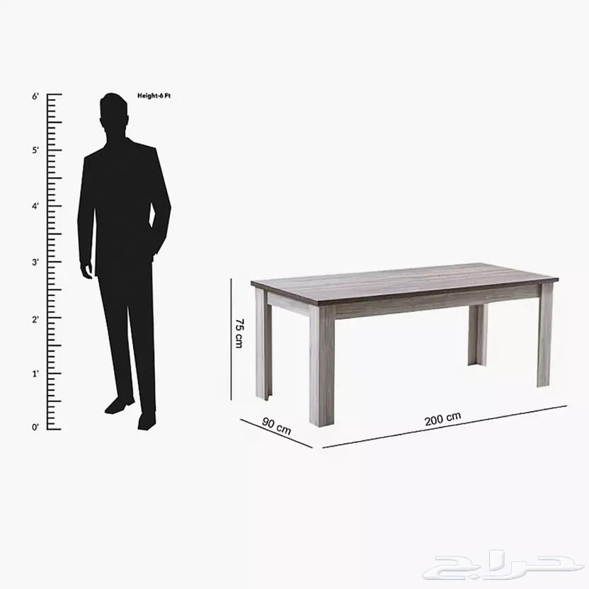 طاولة من هوم بوكس مع 8 كراسي من ايكيا64464280502531112